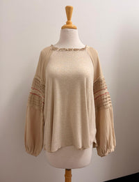 Easel - Women's Cotton Gauze Mix Long Sleeve Shirt