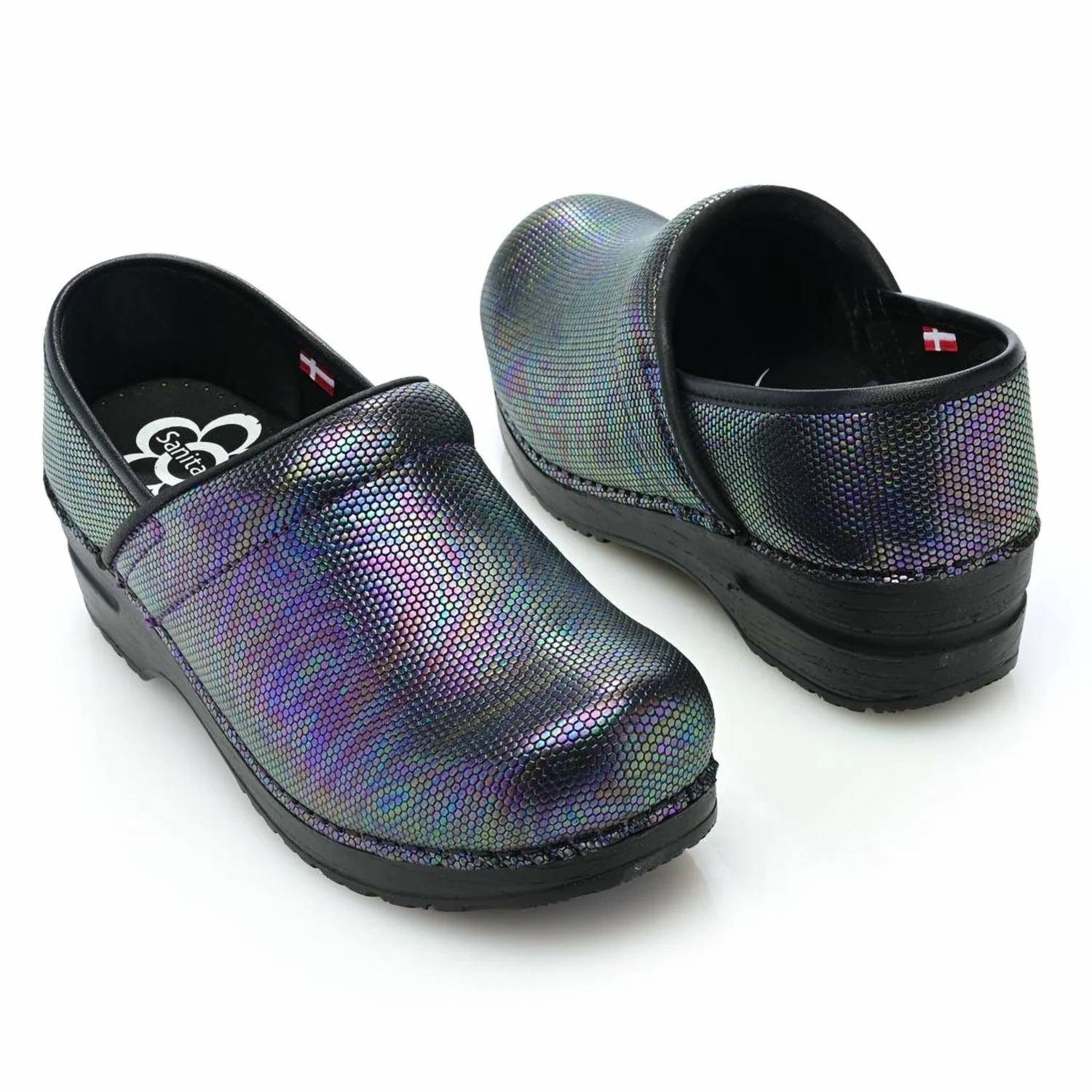 Sanita - Women's Avon Iridescent Embossed Slip On Clogs