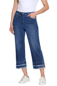 Multiples - Double Fringe Hem Cropped Pants
