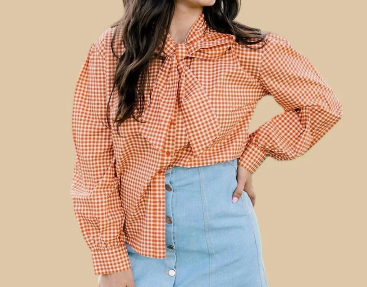 Layerz Clothing - Sadie Gingham Long Sleeve Top