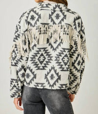 Mystree - Metallic Washed Denim Jacket