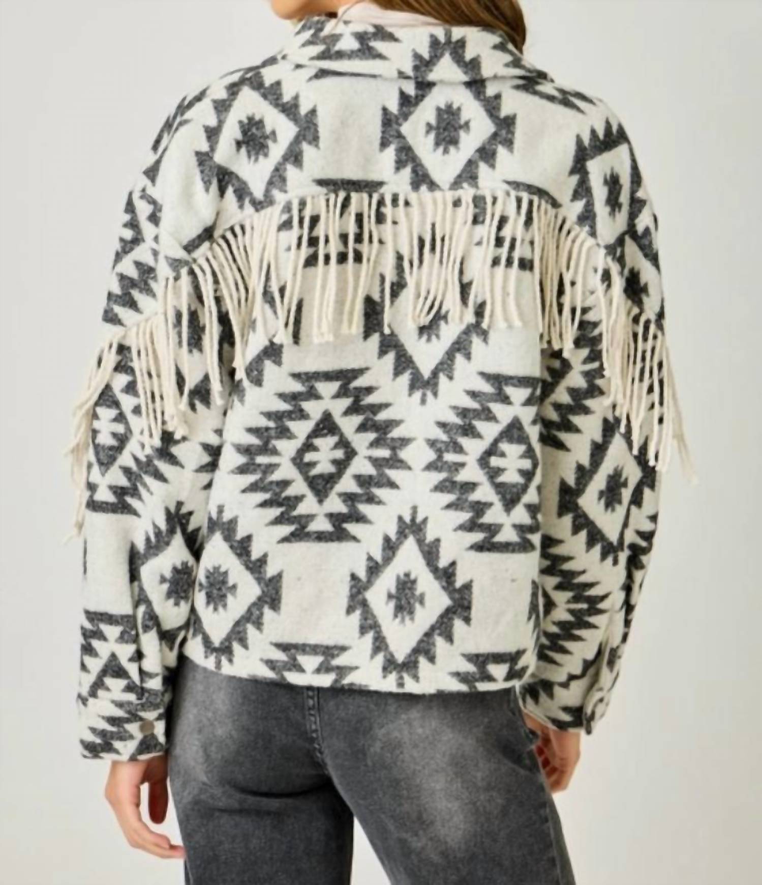 Mystree - Metallic Washed Denim Jacket