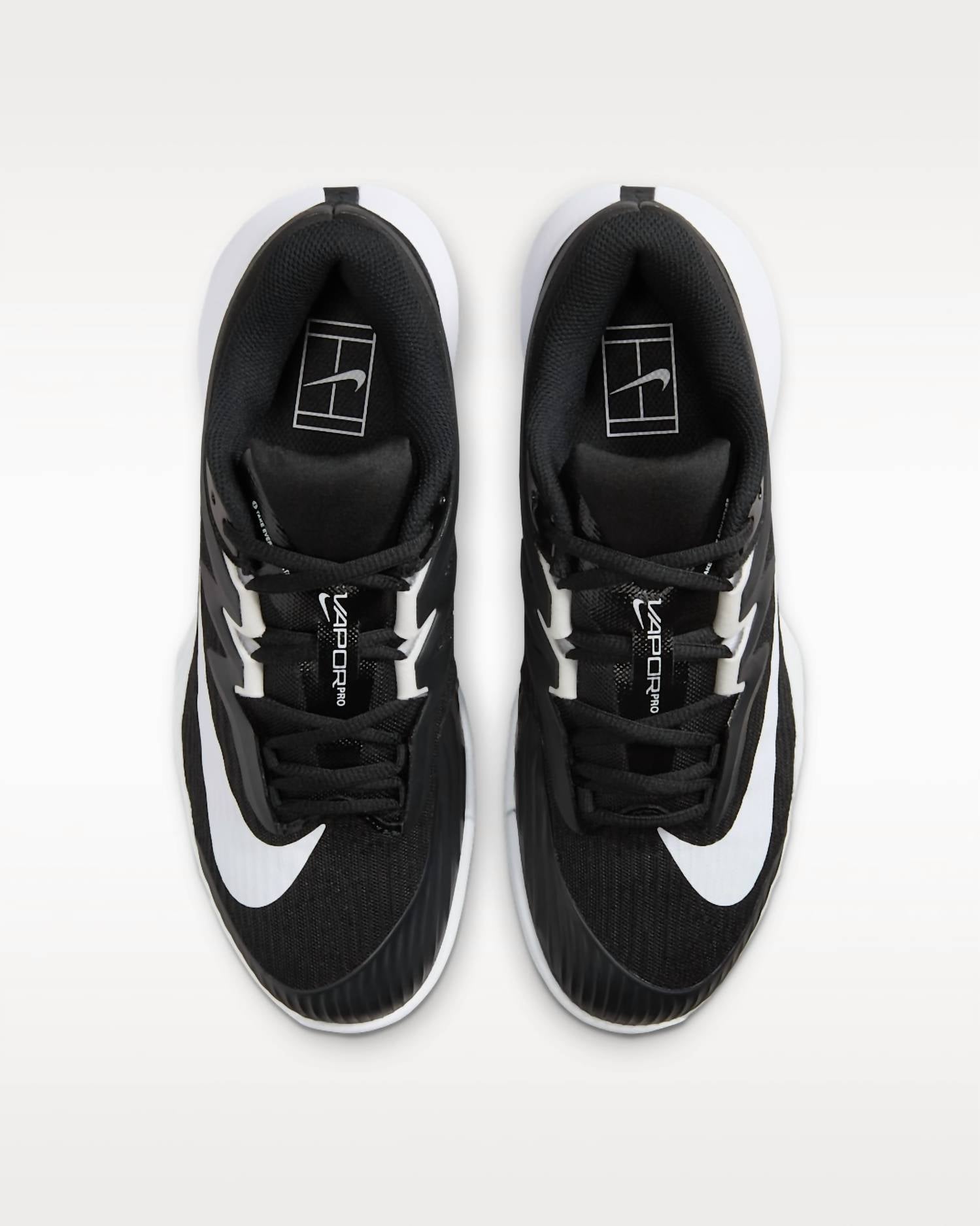 NIKE Women's Vapor Pro 3 Hard Court Tennis Shoes in black white - women's shoe - view 4
