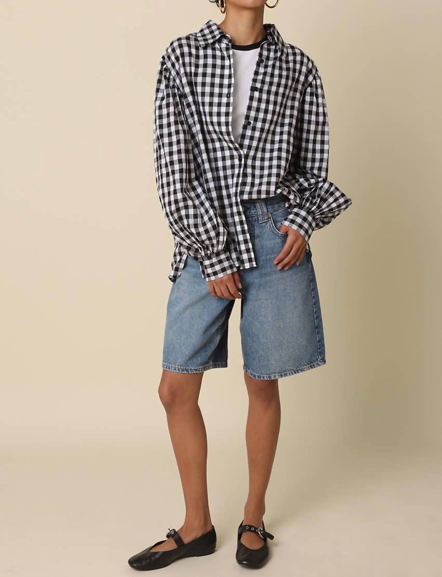 Olivaceous - Haley Gingham Button Down Shirt