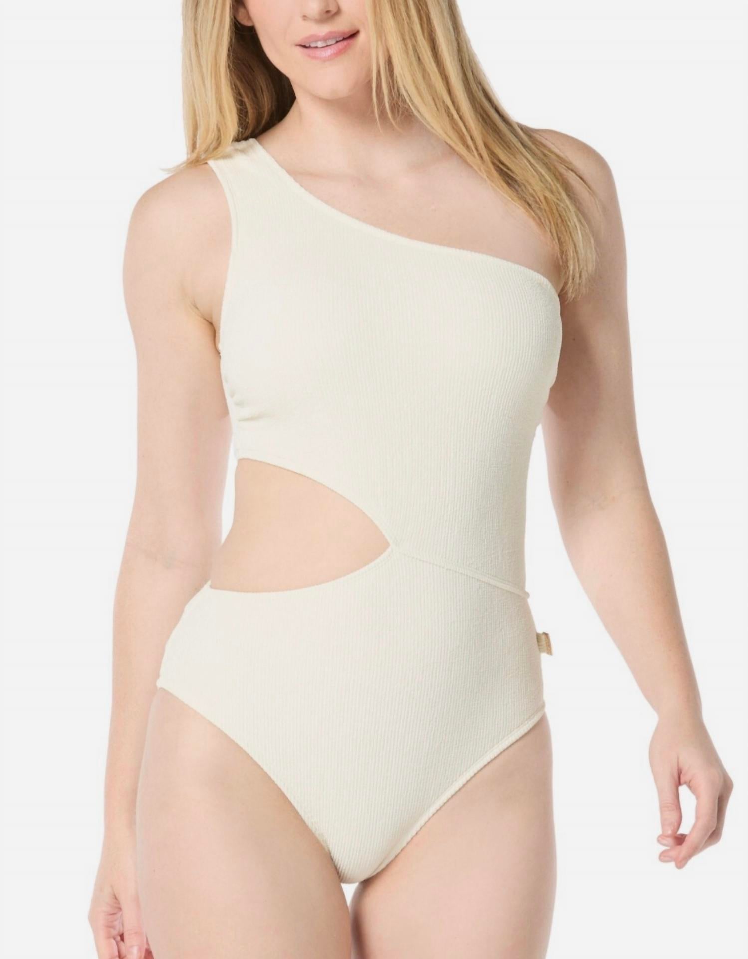 Michael Kors - One Shoulder Side-Cutout Swimsuit