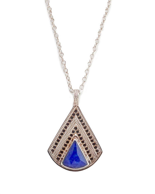 Anna Beck - Women's Long Lapis Triplet Fan Necklace