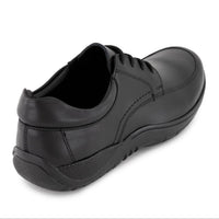 Ferrato Men's Flats Leather Shoes in black 1 - men's shoe - detail view