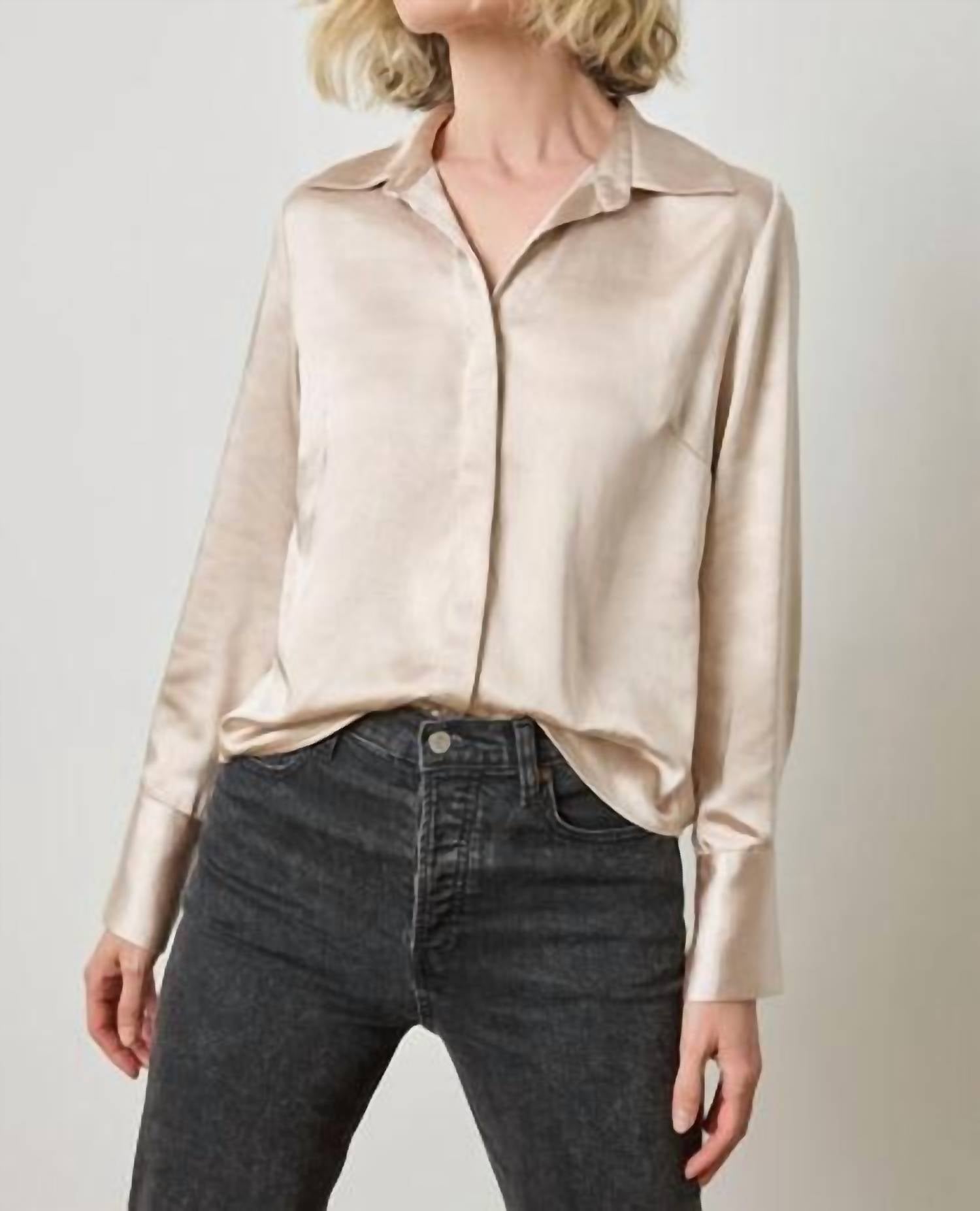 Lilla P - Satin Button Down
