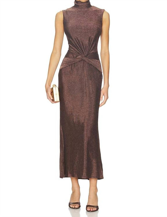 Astr - Riana Metallic Twist Front Dress