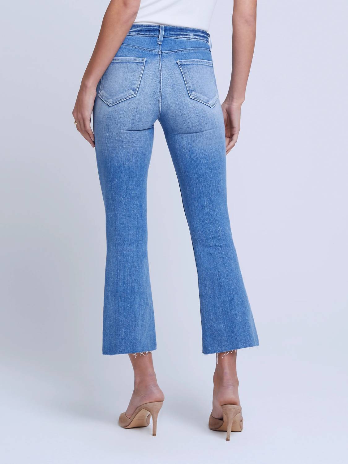 L'Agence - Kendra High-Rise Cropped Flare Jeans