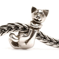 Trollbeads Big Cat Sterling Bead in silver - women's jewelry - detail view