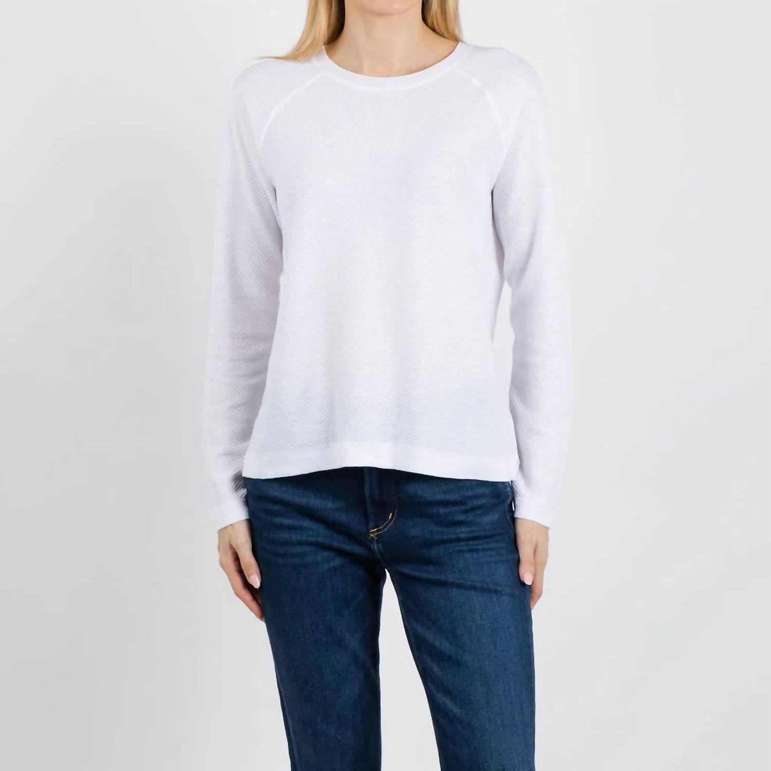 Elliott Lauren - Waffle Stitch Raglan Sweater