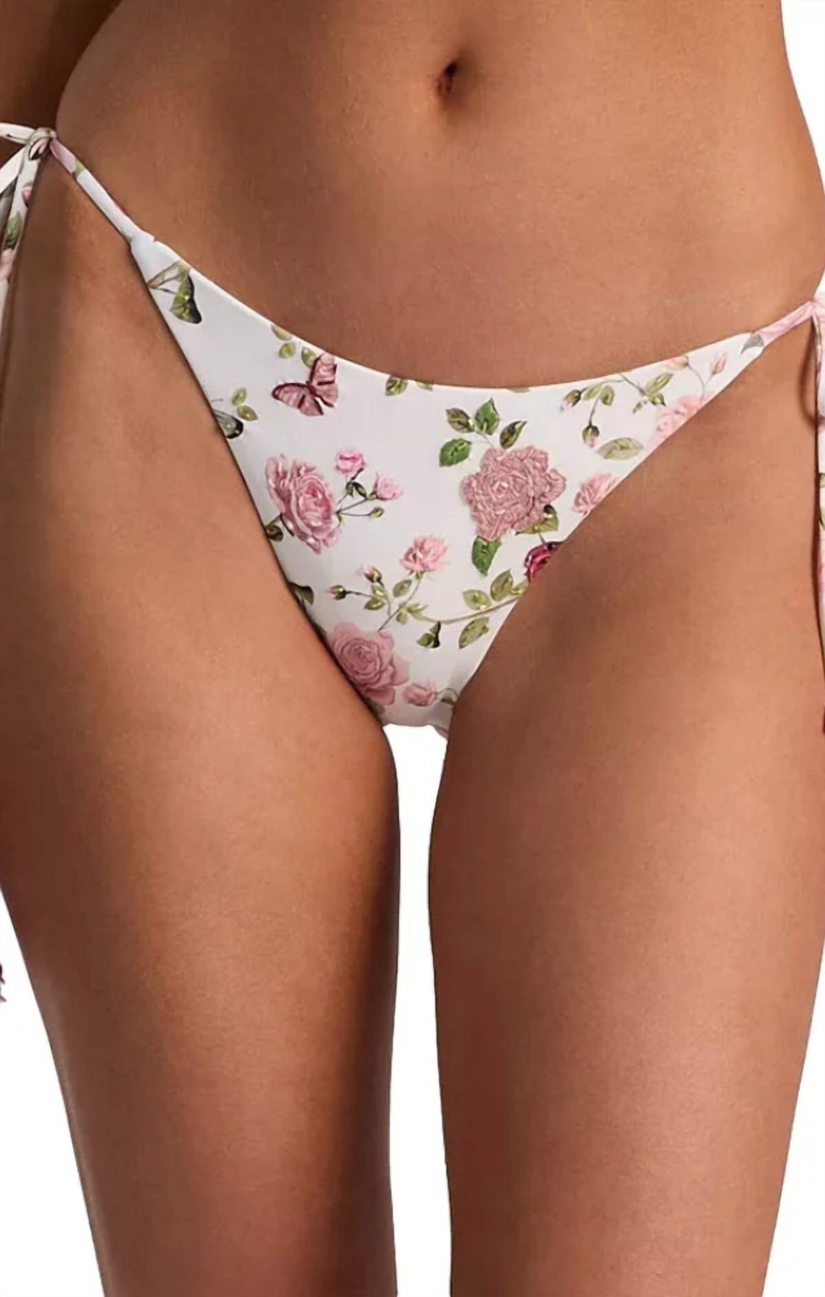Pq Swim - Embroidered Tie Side Bikini Bottom