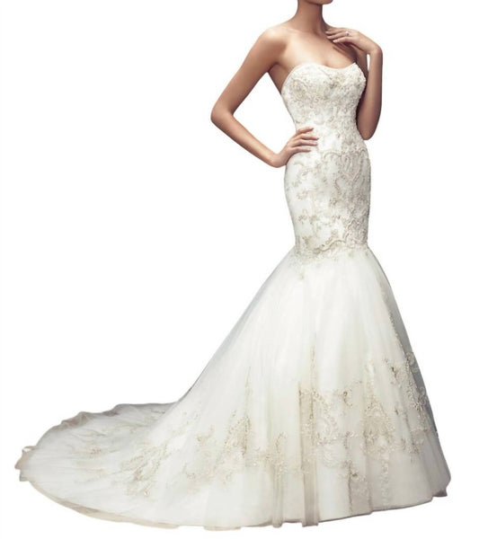 Casablanca - STRAPLESS FIT AND FLARE SHAPED GOWN