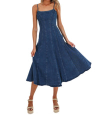 Flying Tomato - Women's Delilah Denim Midi Dress