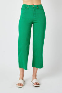 Judy Blue - High Waist Garment Dyed Wide Leg Pants