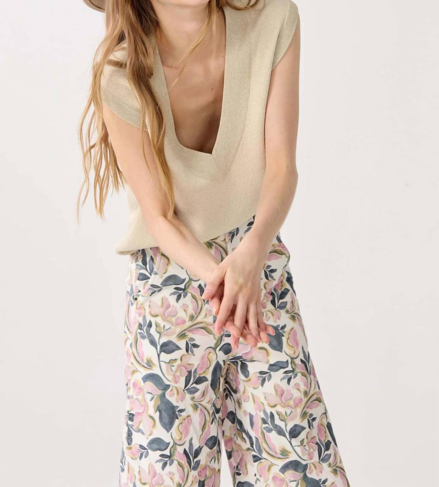 Lanhtropy - Preppy Lurex Knitted Vest