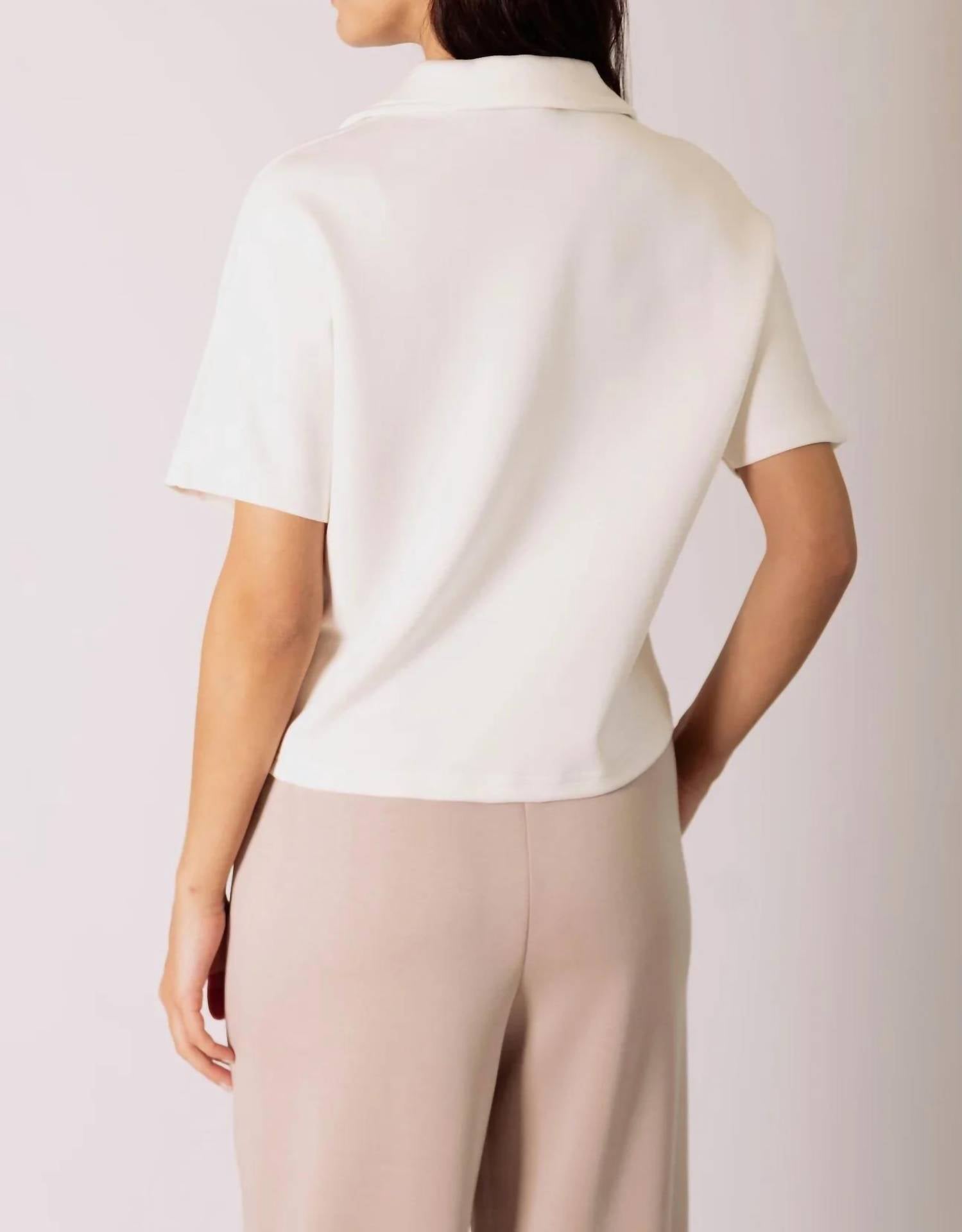 P.Cill - Millie Short Sleeve Zip Top
