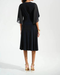 Joseph Ribkoff - Surplice Neck Fit And Flare Dress