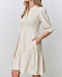 Polagram - Collar Mini Dress - Plus