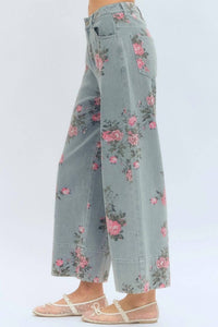 Entro - Margaux Floral Print Denim Pants