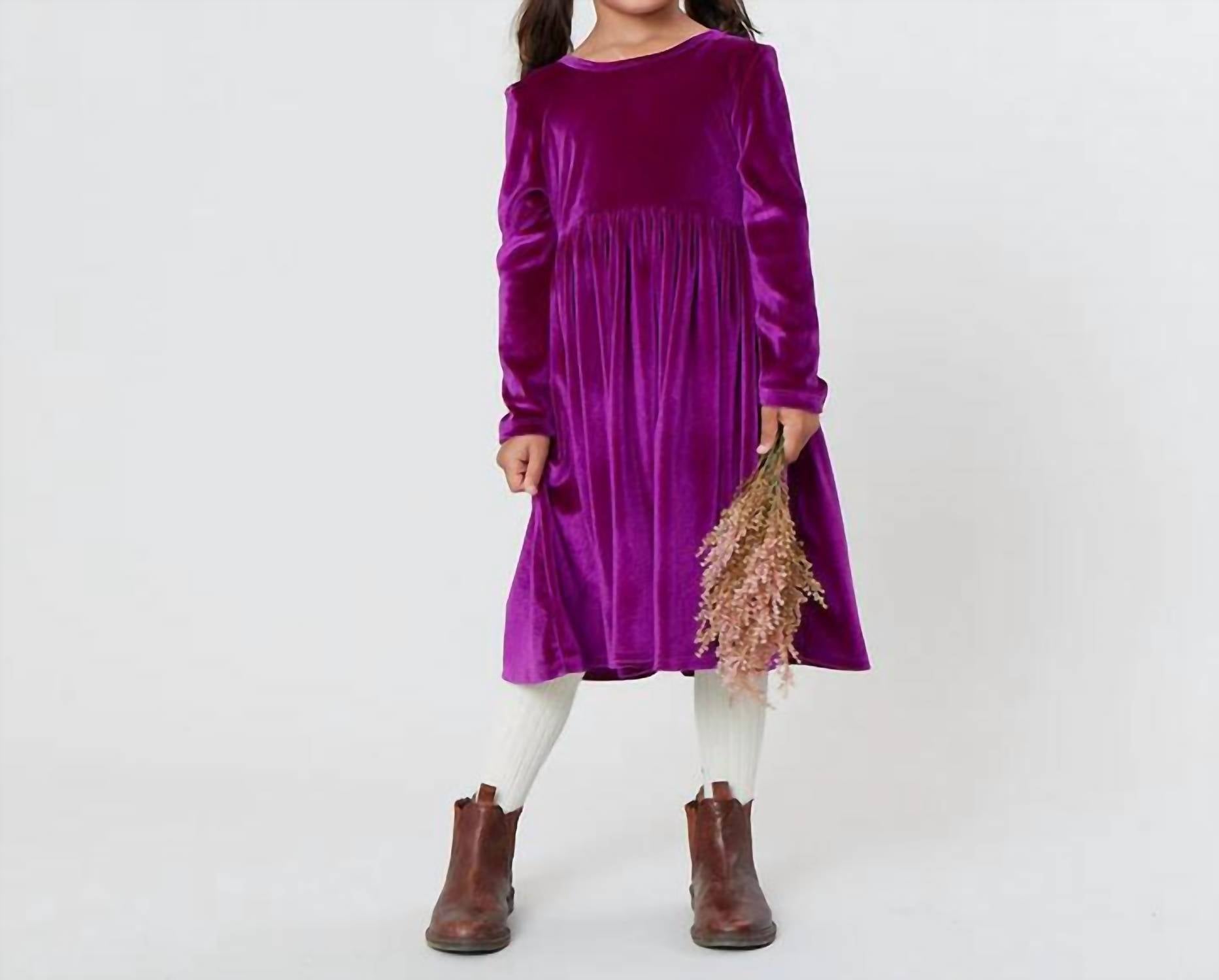 Pink Chicken - Girl's Steph Velour Dress