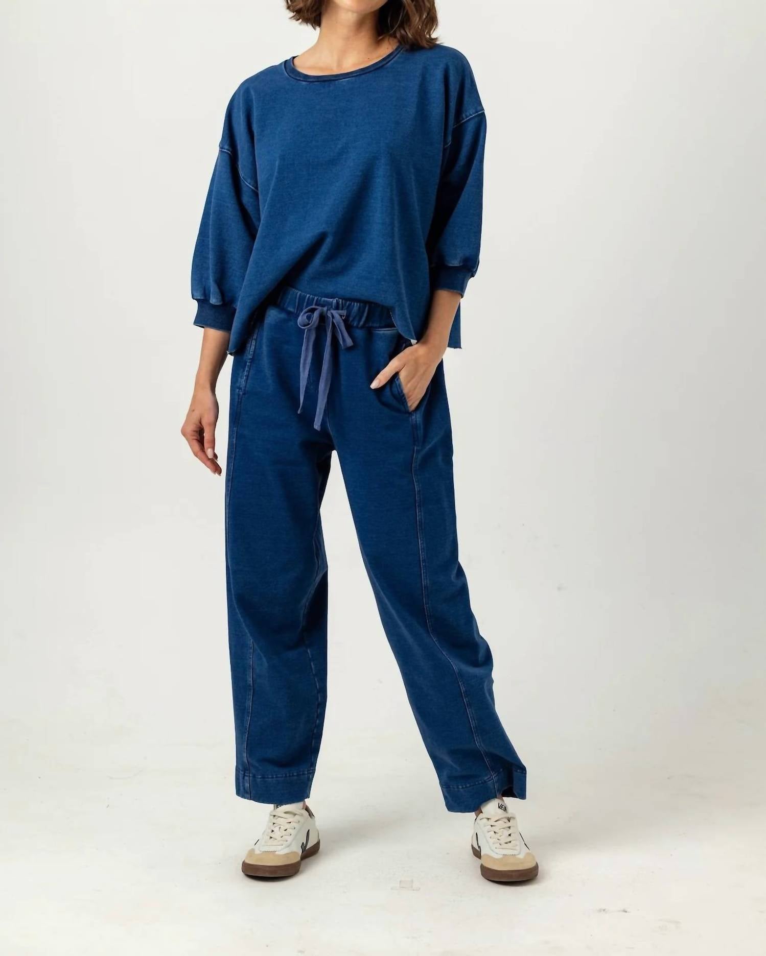 sundays Ryan Wide Leg Pants in denim - women's pants - detail view