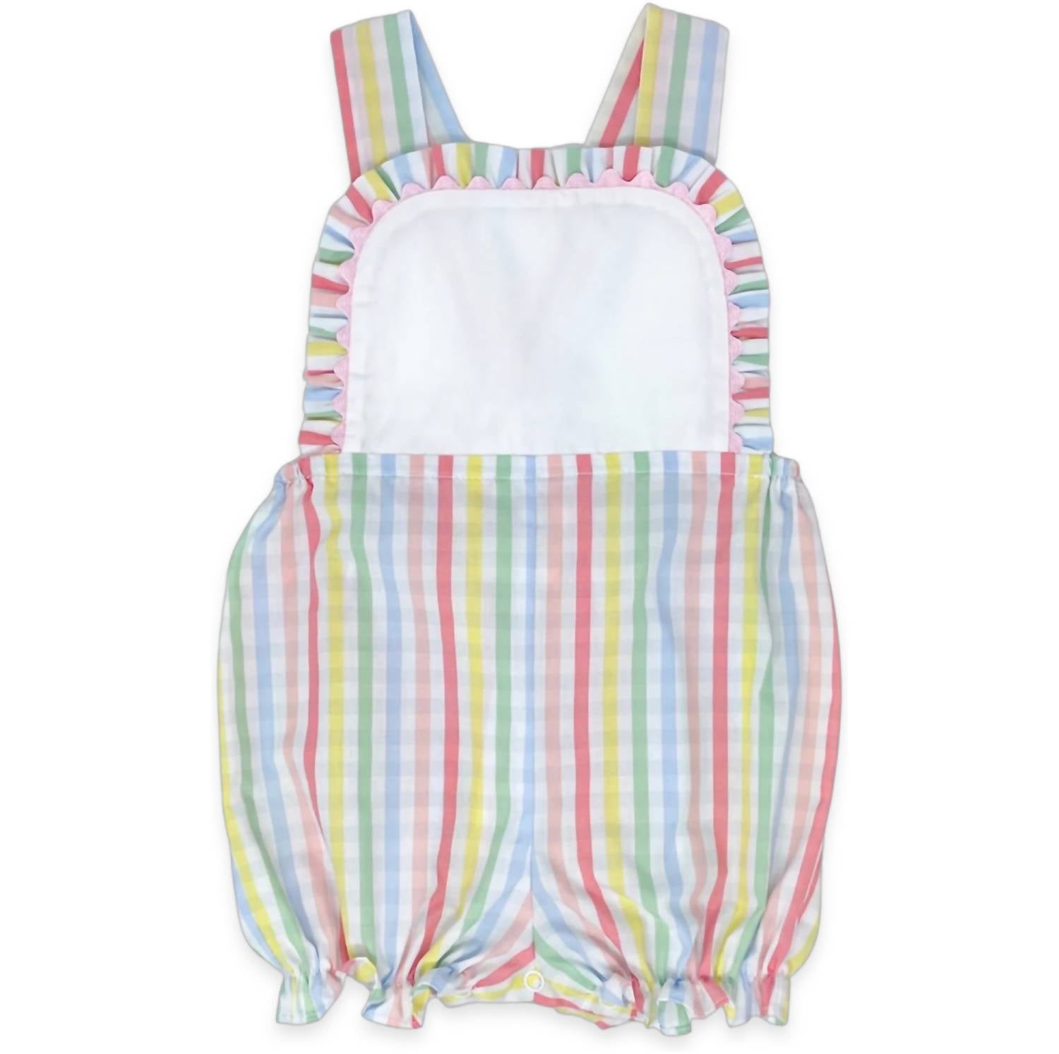 Lullaby Set Girls Margaux Bubble Onesies in rainbow stripe - kids' item