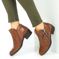 PIKOLINOS Women's Daroca Booties in cuero - women's shoe - alternate view