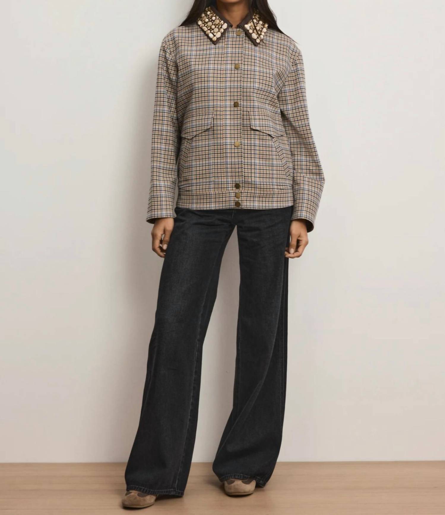 Veronica Beard Kasper Jacket in plaid - women's jacket