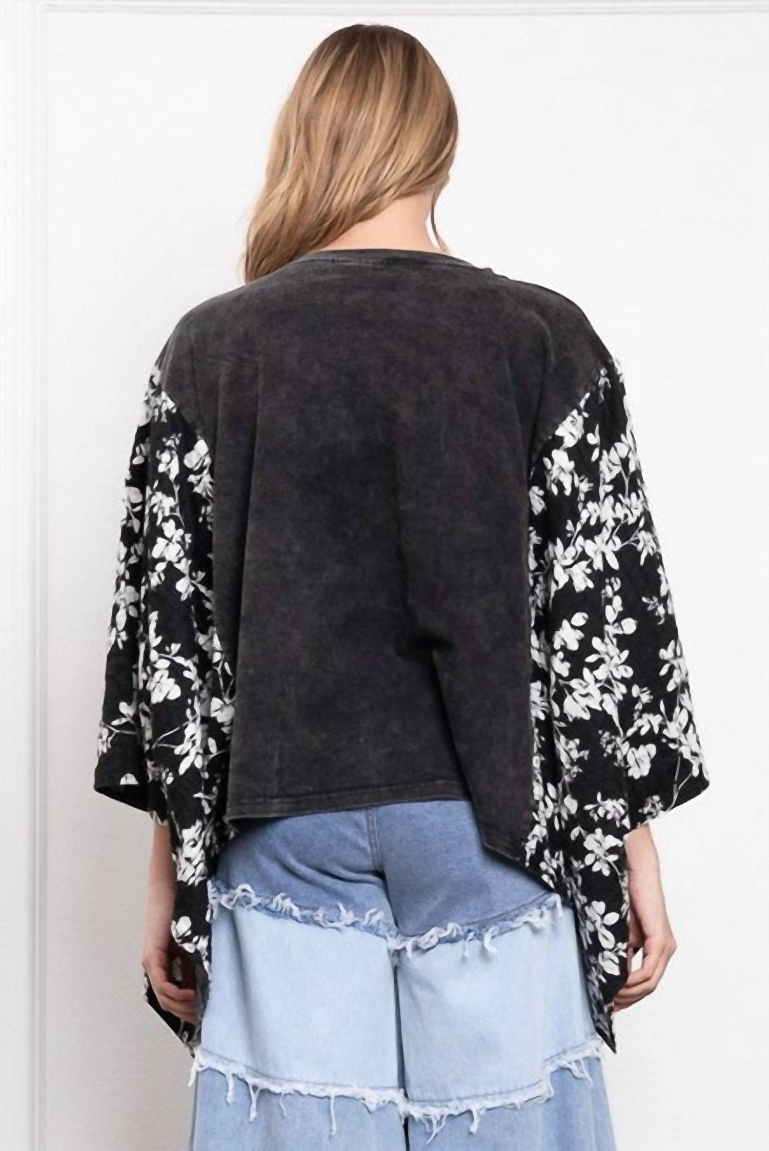 Blue Velvet - Kantha Poncho Top
