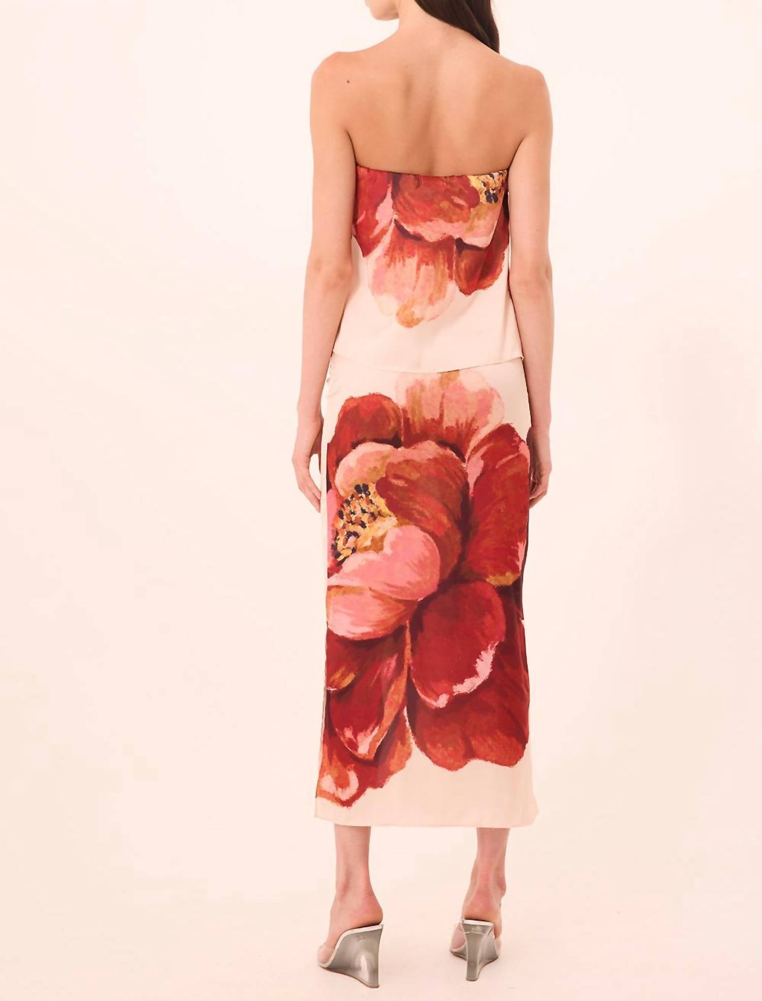 Misa Los Angeles Charli Skirt in peony love - women's skirt - alternate view