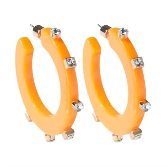 Smith & Co - Women's Large City Girl Jewel Hoop Earrings