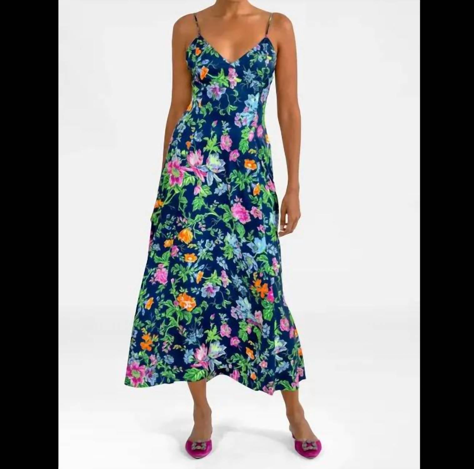 Gretchen Scott - Sway and Twirl English Garden Spaghetti Strap Midi Dress