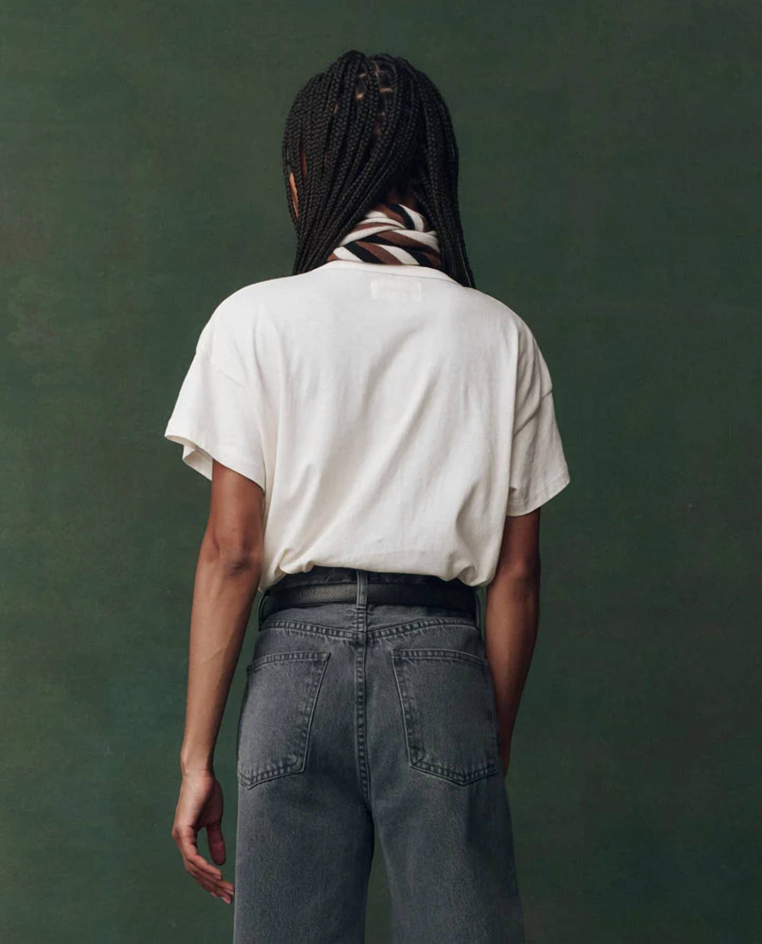 The Great. - Boxy Crew Tee With Spice Horse Embroidery