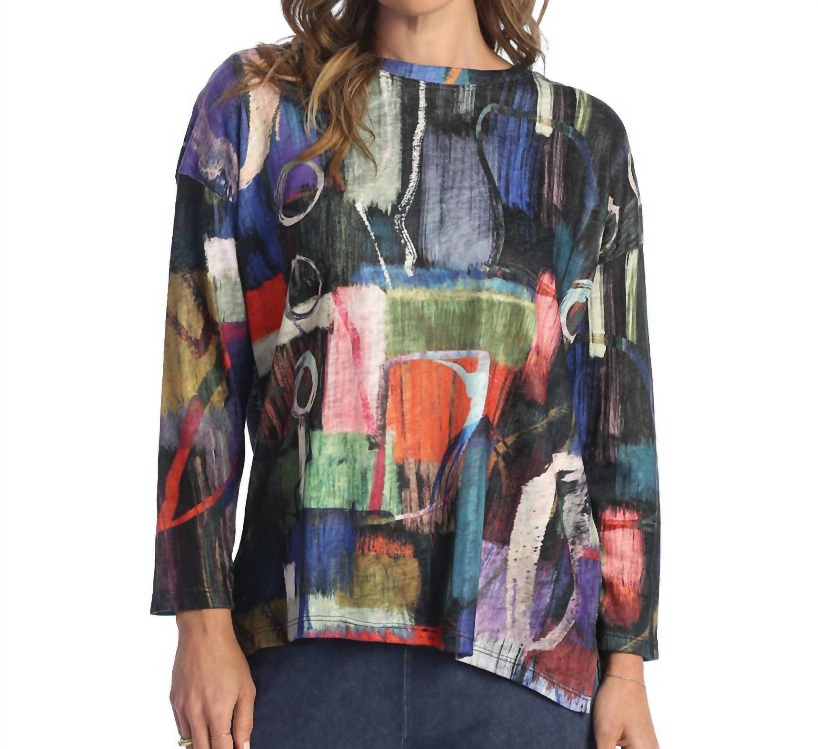 Jess & Jane - Barcelona Light Knit Step Hem Top