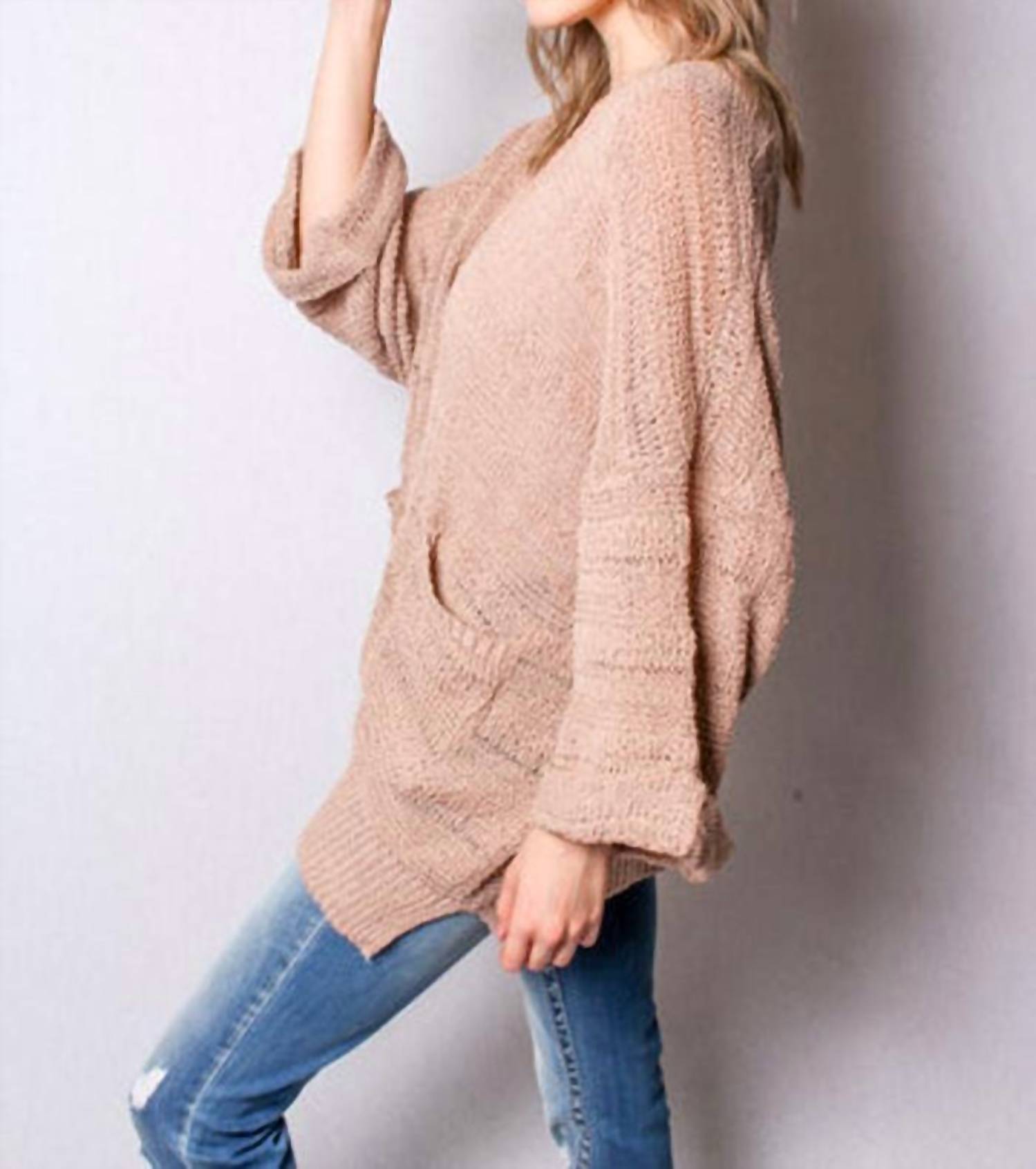 Stitchdrop - Open Front Cardigan with Pockets