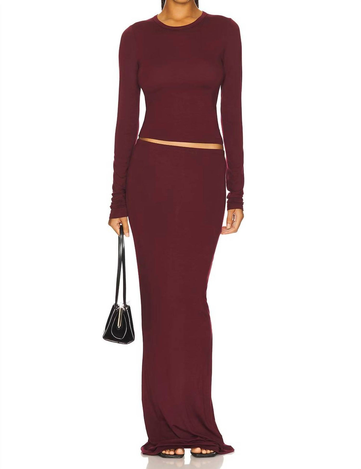Eterne - Ribbed Maxi Skirt