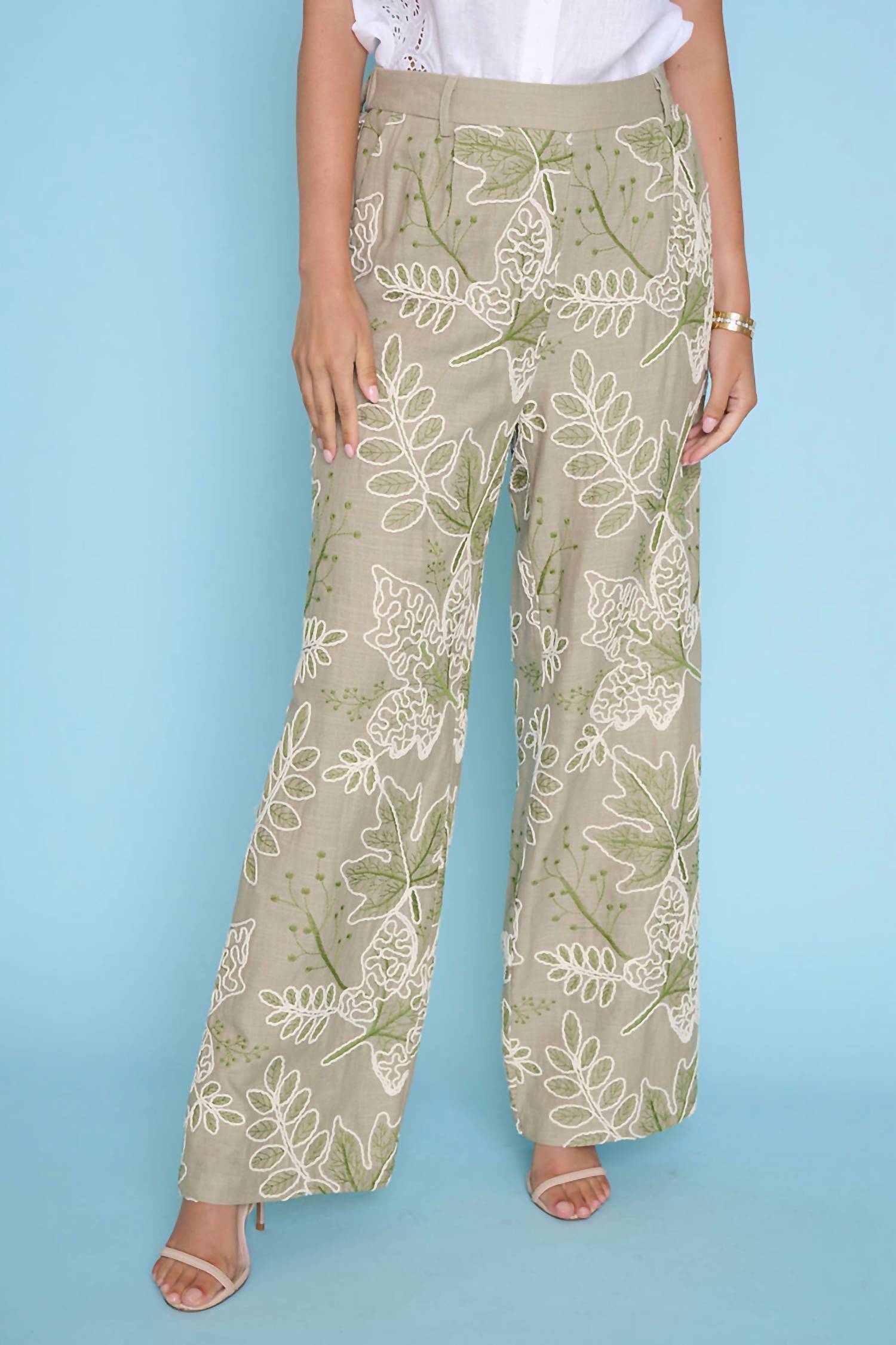Picadilly - Embroidered Wide Leg Length Pant