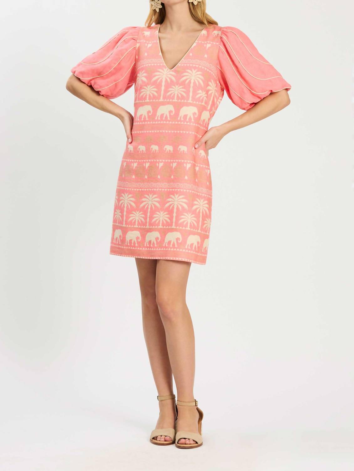 Tyler Boe - Lexi Linen Tropical Mini Dress