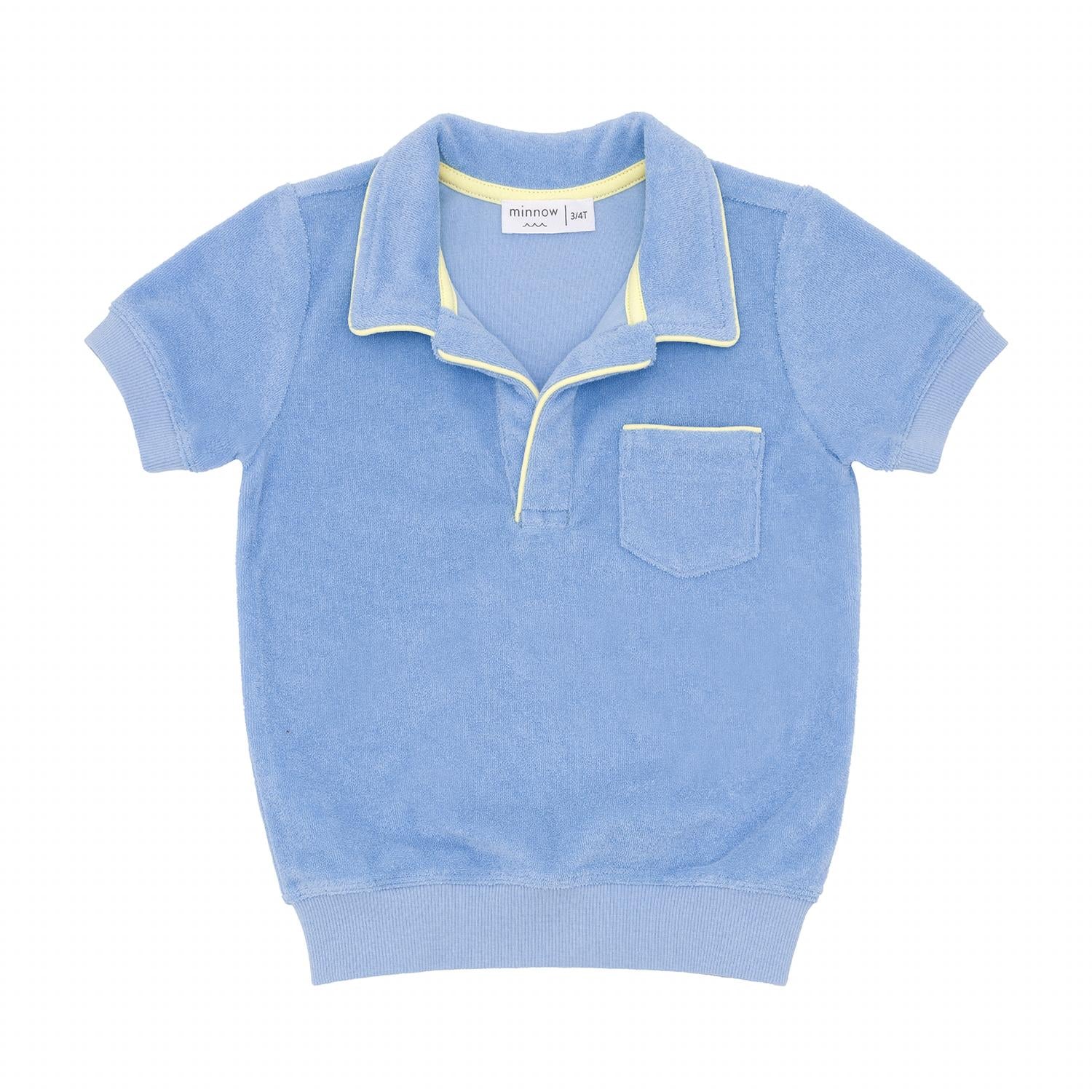 Minnow - Boy's Clearwater Terry With Ribbed Hem Polo