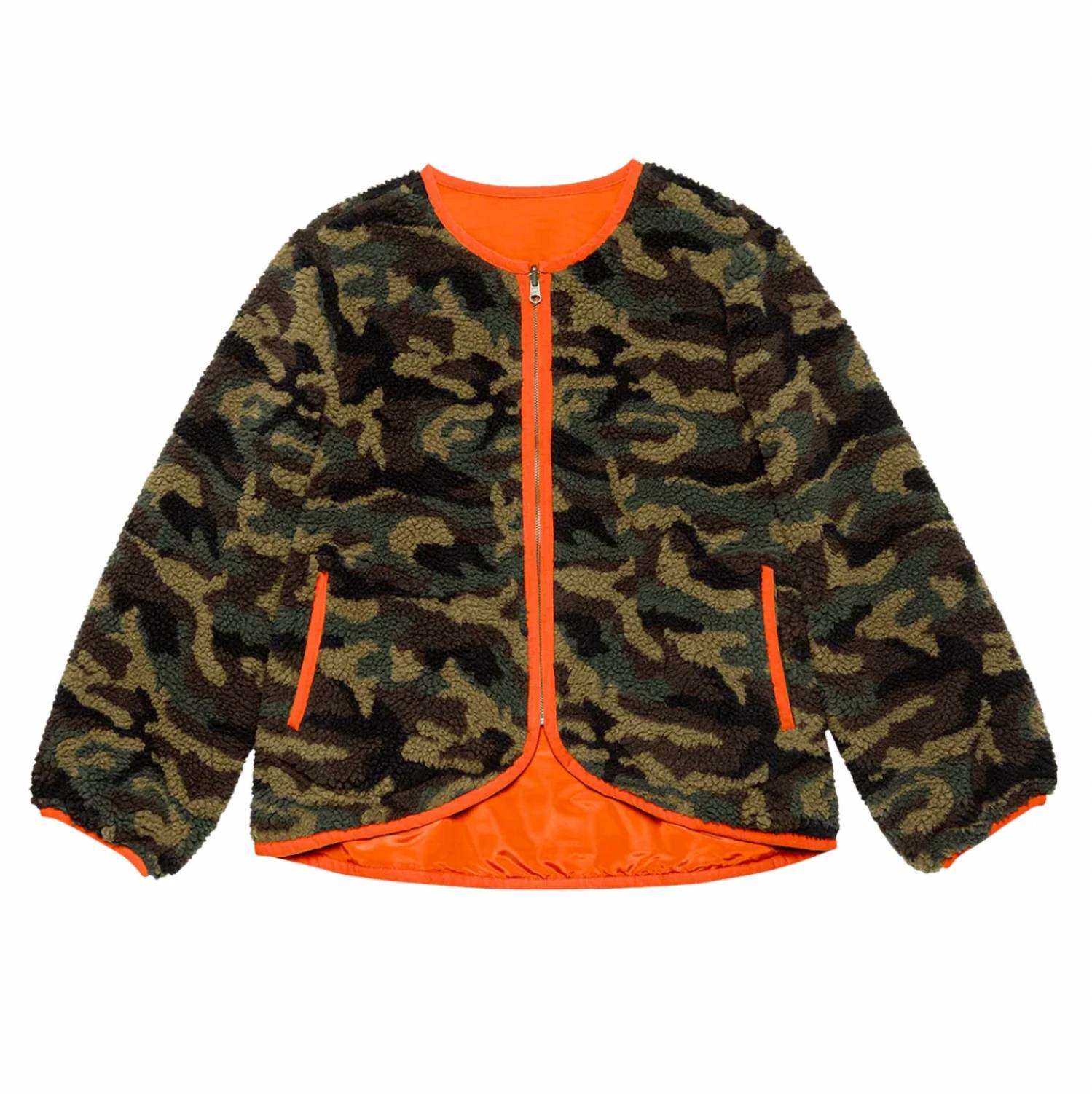 The Great. - Reversible Plush Bomber Jacket