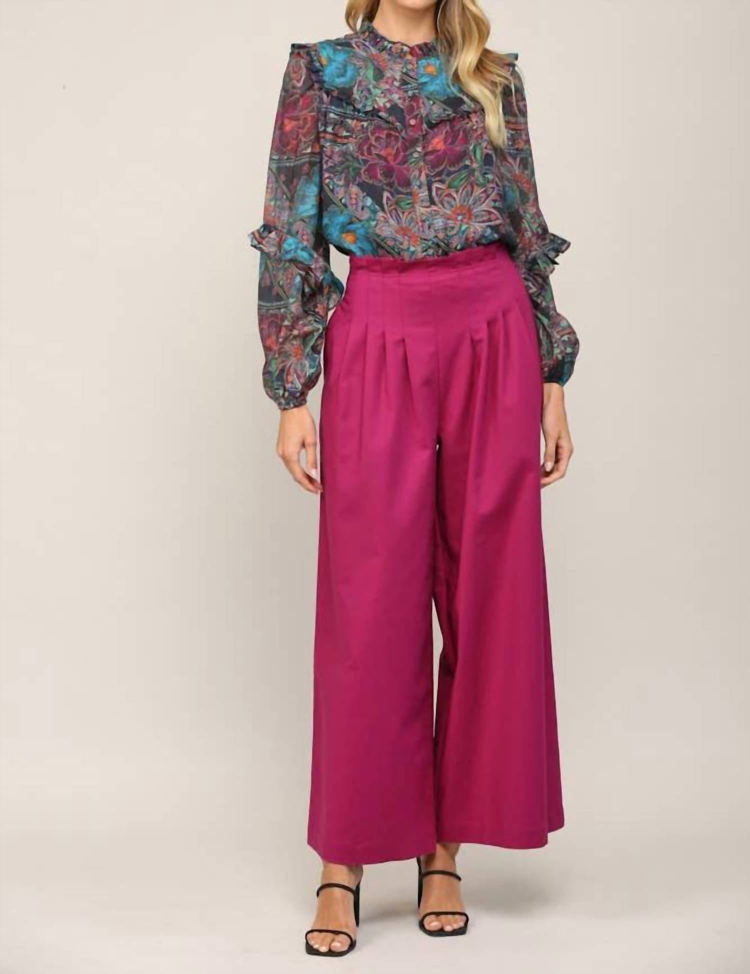 Fate - Autumnal Garden Ruffle Blouse