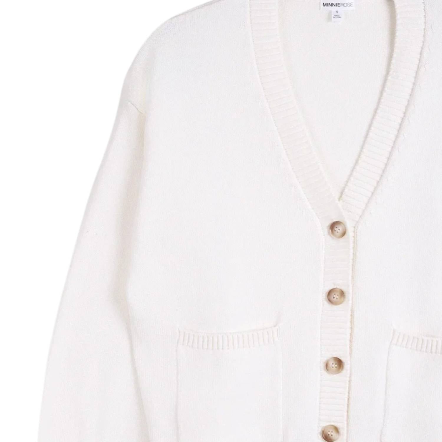 Minnie Rose - Women's Luxe V-neck Cardigan