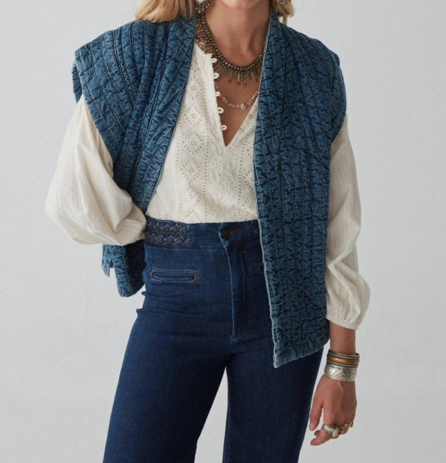 Maison Hotel - Elsa Quilted Denim Vest