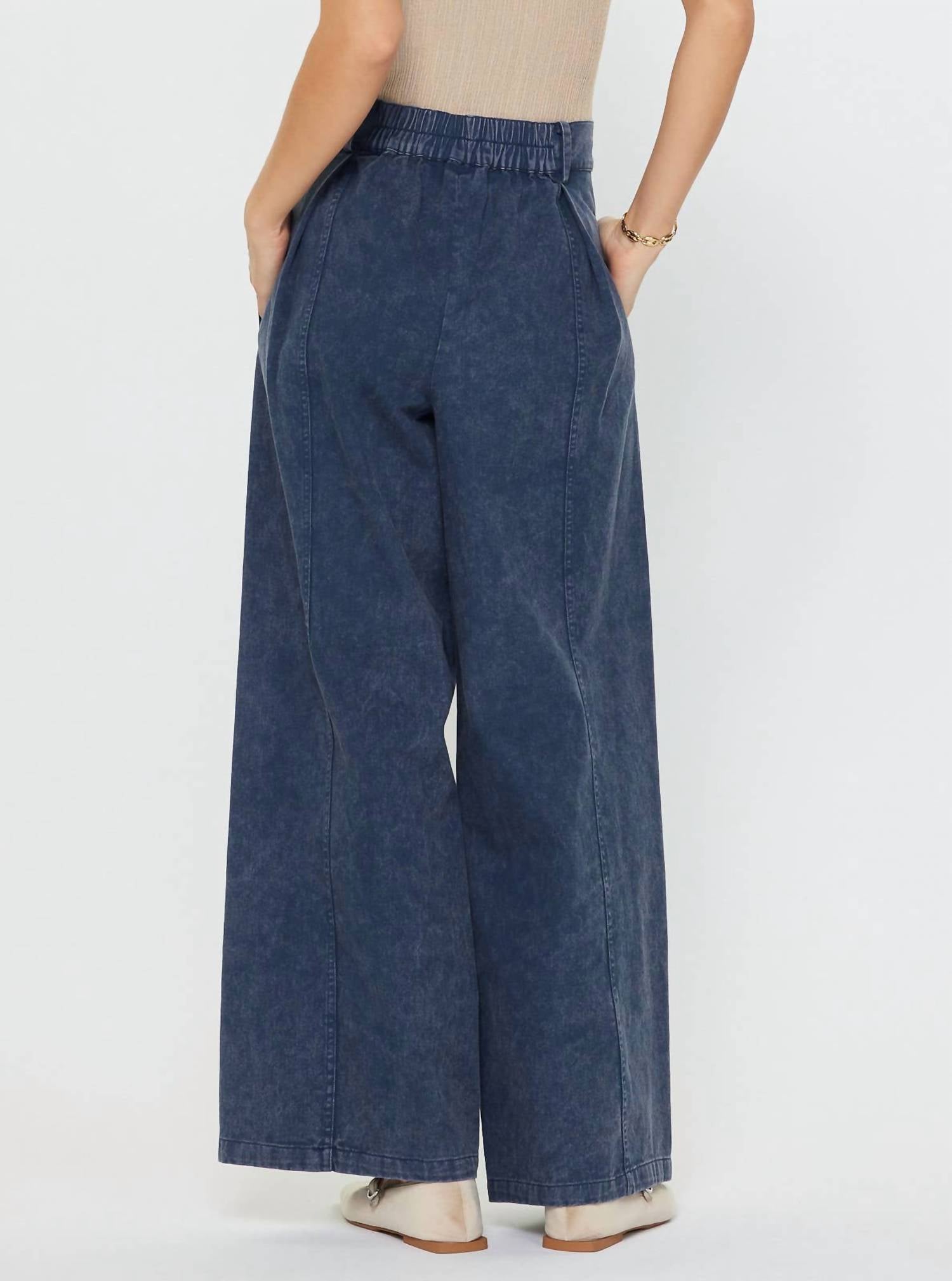 Current Air - Cotton Blazer And Wide Pants Set