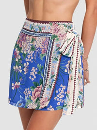 Agua Bendita - Ziara Ivy Floral Wrap Mini Skirt
