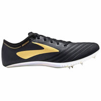 BROOKS Unisex Qw-k V3 Sprint Spike Shoes in black gold - women's shoe
