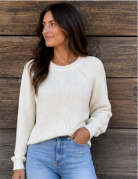 Autumn Cashmere - Scallop Shaker Crew Sweater