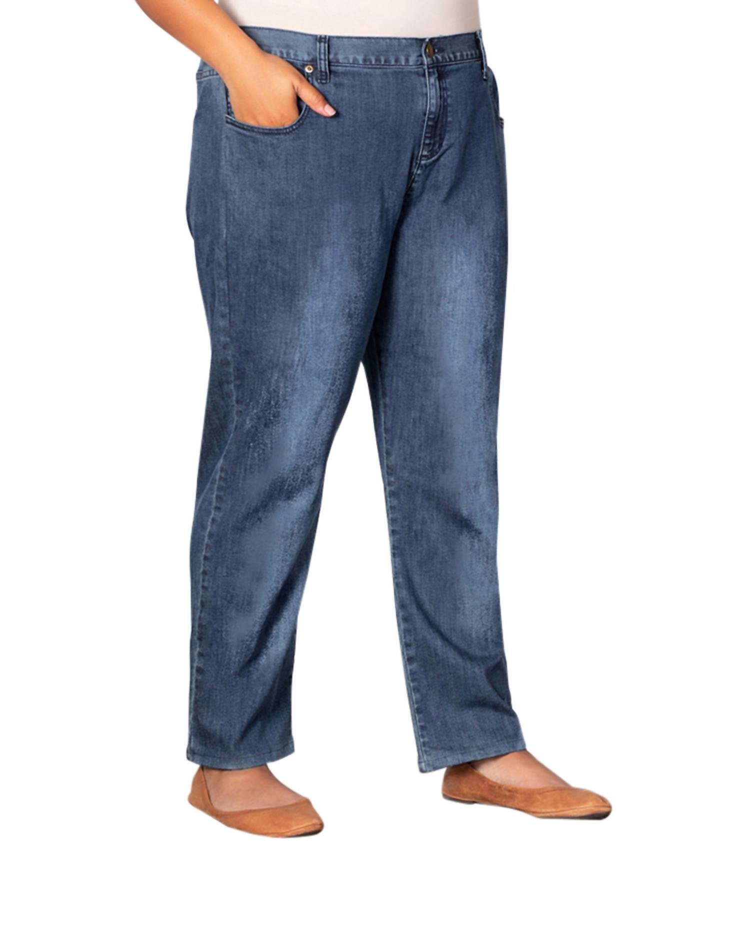 On The Plus Side - Plus Size Premium Relaxed Leg Five Pocket Denim Jeans